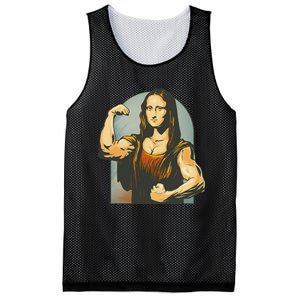 Strong Mona Lisa Leonardo Da Vinci Motiv Bodybuilding Body Mesh Reversible Basketball Jersey Tank