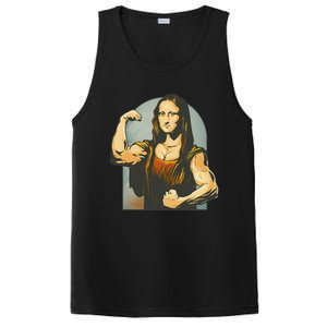 Strong Mona Lisa Leonardo Da Vinci Motiv Bodybuilding Body PosiCharge Competitor Tank