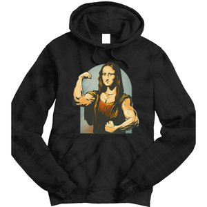 Strong Mona Lisa Leonardo Da Vinci Motiv Bodybuilding Body Tie Dye Hoodie