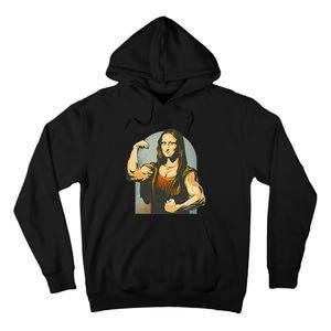 Strong Mona Lisa Leonardo Da Vinci Motiv Bodybuilding Body Tall Hoodie