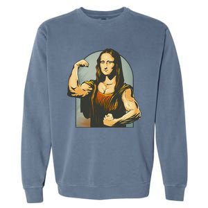 Strong Mona Lisa Leonardo Da Vinci Motiv Bodybuilding Body Garment-Dyed Sweatshirt