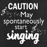 Singing Music Lover T Gift Caution May Start Singing Golf Towel