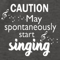 Singing Music Lover T Gift Caution May Start Singing Vector Backpack