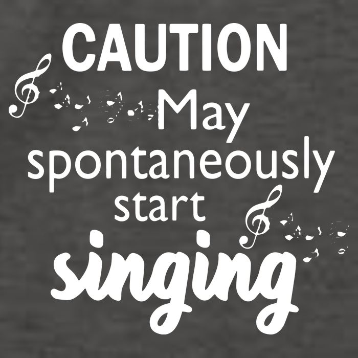 Singing Music Lover T Gift Caution May Start Singing Vector Backpack