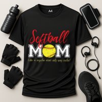 Softball Mom Like A Regular Mom Only Cooler Design Gift Cooling Performance Crew T-Shirt