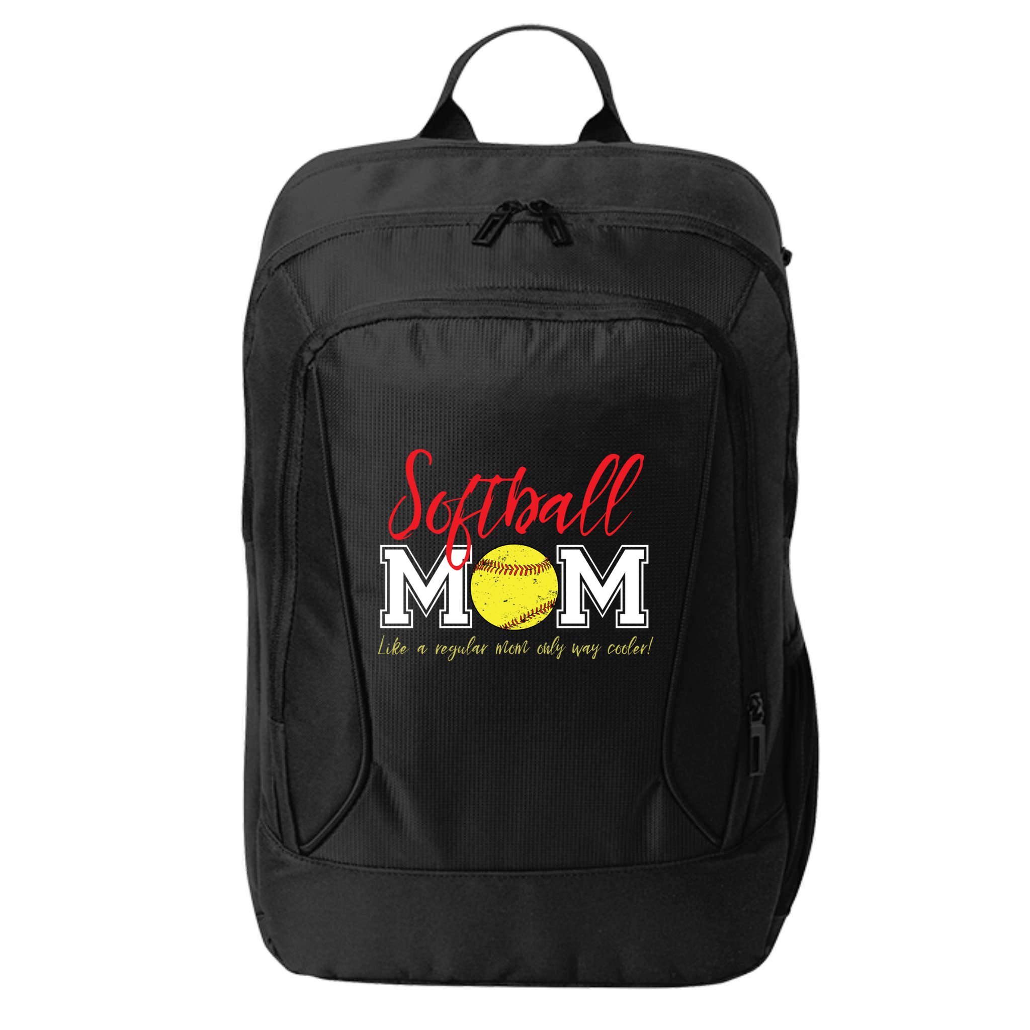 Softball Mom Like A Regular Mom Only Cooler Design Gift City Backpack