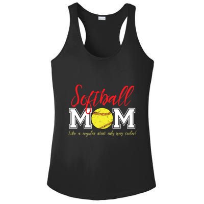 Softball Mom Like A Regular Mom Only Cooler Design Gift Ladies PosiCharge Competitor Racerback Tank