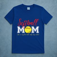 Softball Mom Like A Regular Mom Only Cooler Design Gift T-Shirt