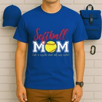 Softball Mom Like A Regular Mom Only Cooler Design Gift T-Shirt