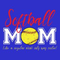 Softball Mom Like A Regular Mom Only Cooler Design Gift T-Shirt