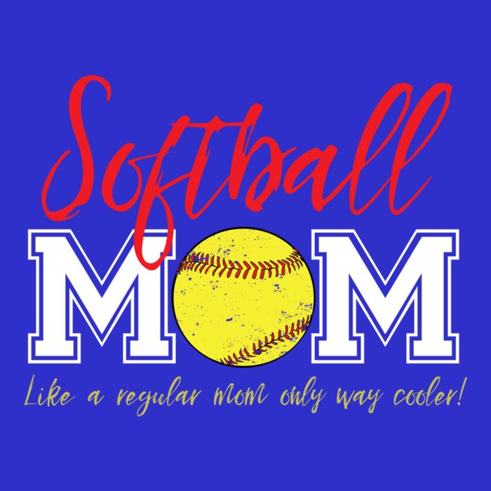 Softball Mom Like A Regular Mom Only Cooler Design Gift T-Shirt