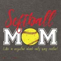 Softball Mom Like A Regular Mom Only Cooler Design Gift Cotton Canvas Backpack
