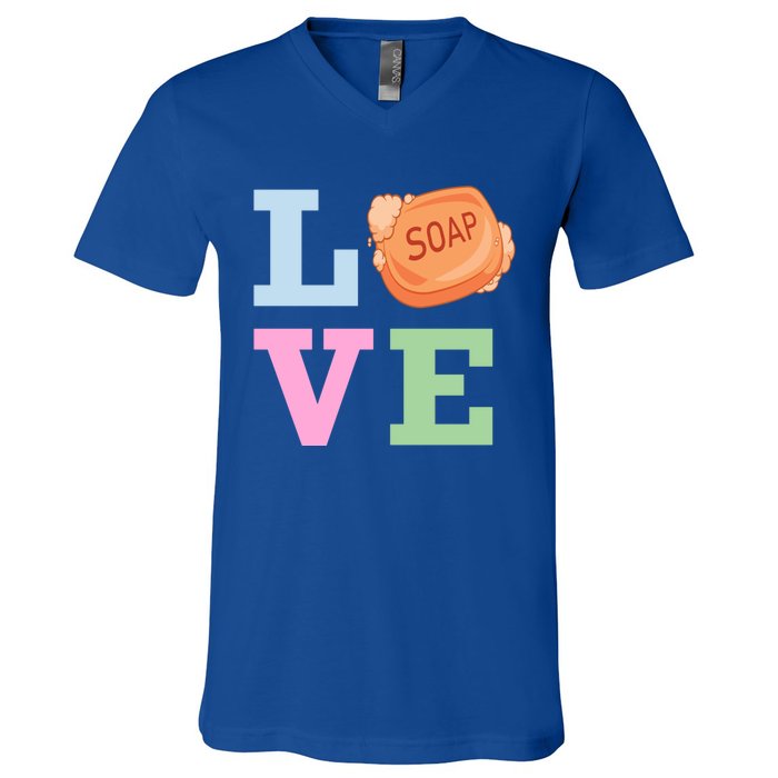 Soap Maker Love Soap Making Funny Gift V-Neck T-Shirt