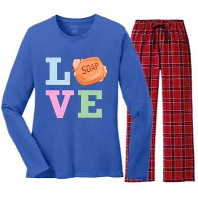 Soap Maker Love Soap Making Funny Gift Women's Long Sleeve Flannel Pajama Set 