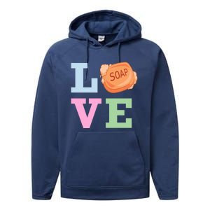 Soap Maker Love Soap Making Funny Gift Performance Fleece Hoodie