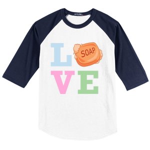 Soap Maker Love Soap Making Funny Gift Baseball Sleeve Shirt