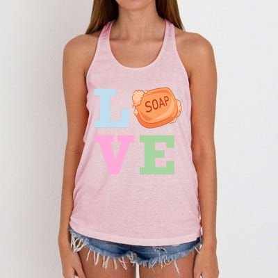 Soap Maker Love Soap Making Funny Gift Women's Knotted Racerback Tank