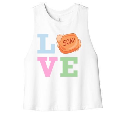 Soap Maker Love Soap Making Funny Gift Women's Racerback Cropped Tank