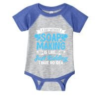 Soap Making Lovers A Day Without Soap Maker Gift Infant Baby Jersey Bodysuit