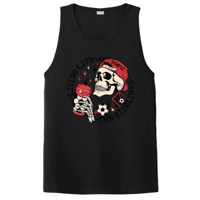 Soccer Mama Living Life On The Sidelines Skeleton Coffee PosiCharge Competitor Tank