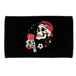 Soccer Mama Living Life On The Sidelines Skeleton Coffee Microfiber Hand Towel