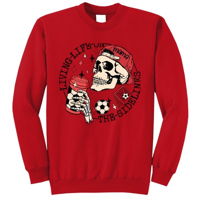 Soccer Mama Living Life On The Sidelines Skeleton Coffee Sweatshirt