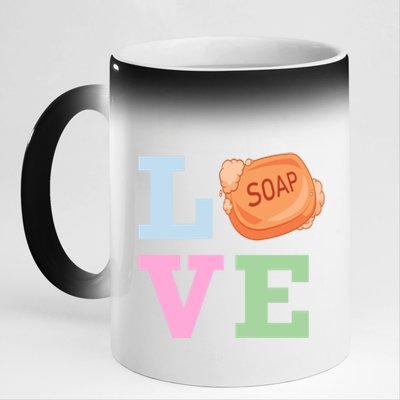 Soap Maker Love Soap Making Gift 11oz Black Color Changing Mug