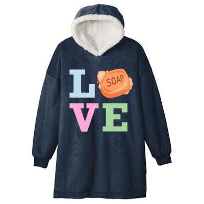 Soap Maker Love Soap Making Gift Hooded Wearable Blanket