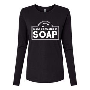 Soap Making Lovers Easily Distracted By Soap Maker Gift Womens Cotton Relaxed Long Sleeve T-Shirt