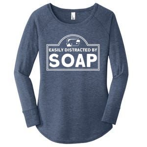 Soap Making Lovers Easily Distracted By Soap Maker Gift Women's Perfect Tri Tunic Long Sleeve Shirt