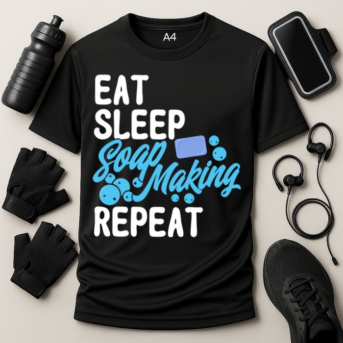 Soap Making Lovers Eat Sleep Soap Maker Cool Gift Cooling Performance Crew T-Shirt
