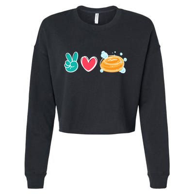 Soap Making Love I Soap Maker Lye Hygiene Great Gift Cropped Pullover Crew