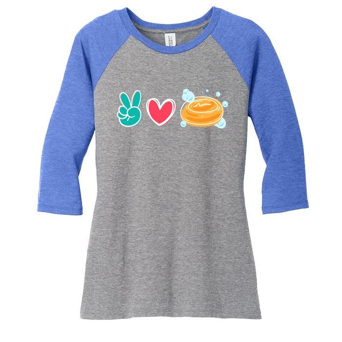 Soap Making Love I Soap Maker Lye Hygiene Great Gift Women's Tri-Blend 3/4-Sleeve Raglan Shirt