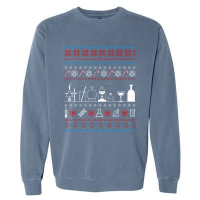 Science Medical Lab Ugly Christmas Sweater Chemistry Funny Gift Garment-Dyed Sweatshirt