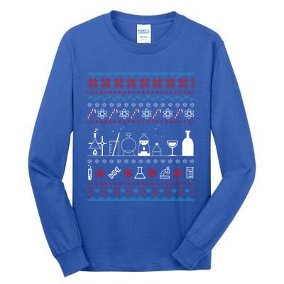 Science Medical Lab Ugly Christmas Sweater Chemistry Funny Gift Tall Long Sleeve T-Shirt