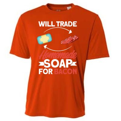 Soap Making Lovers Will Trade Bacon Homemade Soap Maker Gift Cooling Performance Crew T-Shirt