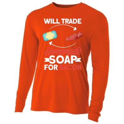 Soap Making Lovers Will Trade Bacon Homemade Soap Maker Gift Cooling Performance Long Sleeve Crew