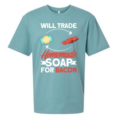 Soap Making Lovers Will Trade Bacon Homemade Soap Maker Gift Sueded Cloud Jersey T-Shirt