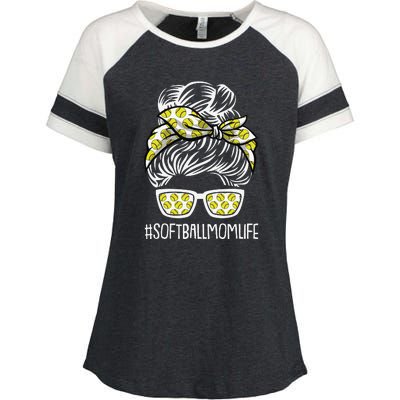 Softball Mom Life Mothers Day Sport Lover Mama Enza Ladies Jersey Colorblock Tee