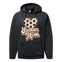 Soccer Mom Leopard Ball Mom Vintage Mother's Day Performance Fleece Hoodie