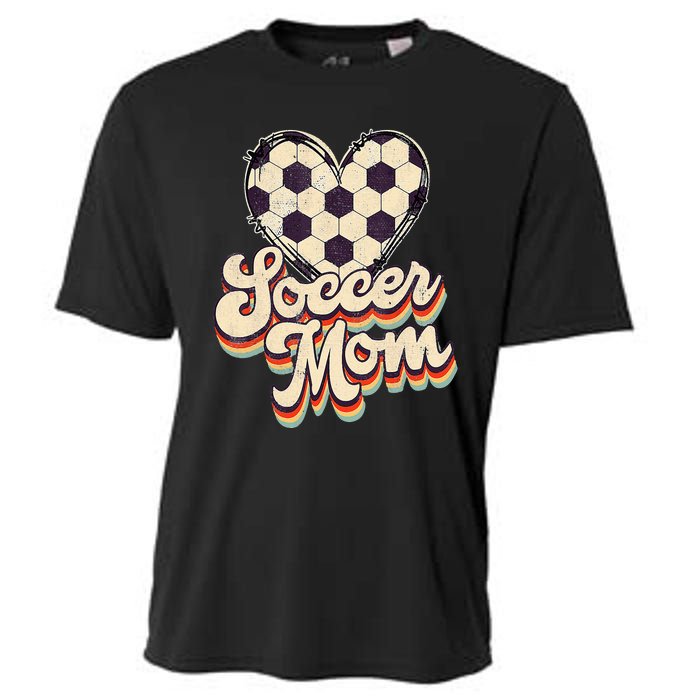 Soccer Mom Leopard Ball Mom Vintage Mother's Day Cooling Performance Crew T-Shirt