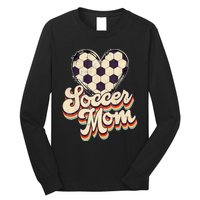 Soccer Mom Leopard Ball Mom Vintage Mother's Day Long Sleeve Shirt