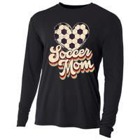 Soccer Mom Leopard Ball Mom Vintage Mother's Day Cooling Performance Long Sleeve Crew