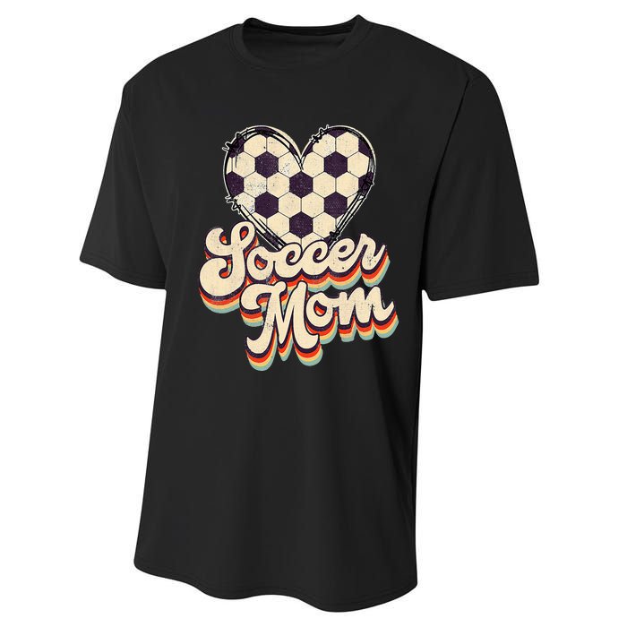 Soccer Mom Leopard Ball Mom Vintage Mother's Day Performance Sprint T-Shirt