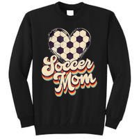 Soccer Mom Leopard Ball Mom Vintage Mother's Day Tall Sweatshirt