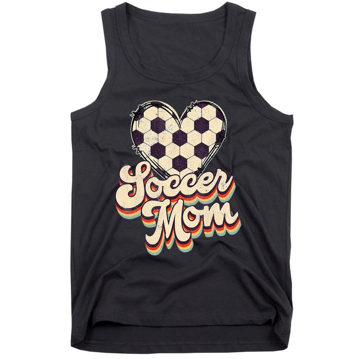 Soccer Mom Leopard Ball Mom Vintage Mother's Day Tank Top