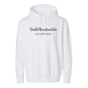 Smith Mountain Lake Va My Happy Place Gift Boating Fishing Funny Gift Garment-Dyed Fleece Hoodie