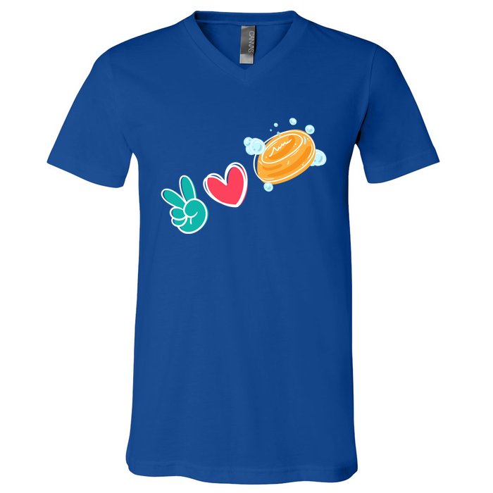 Soap Making Love I Soap Maker Lye Hygiene Gift V-Neck T-Shirt