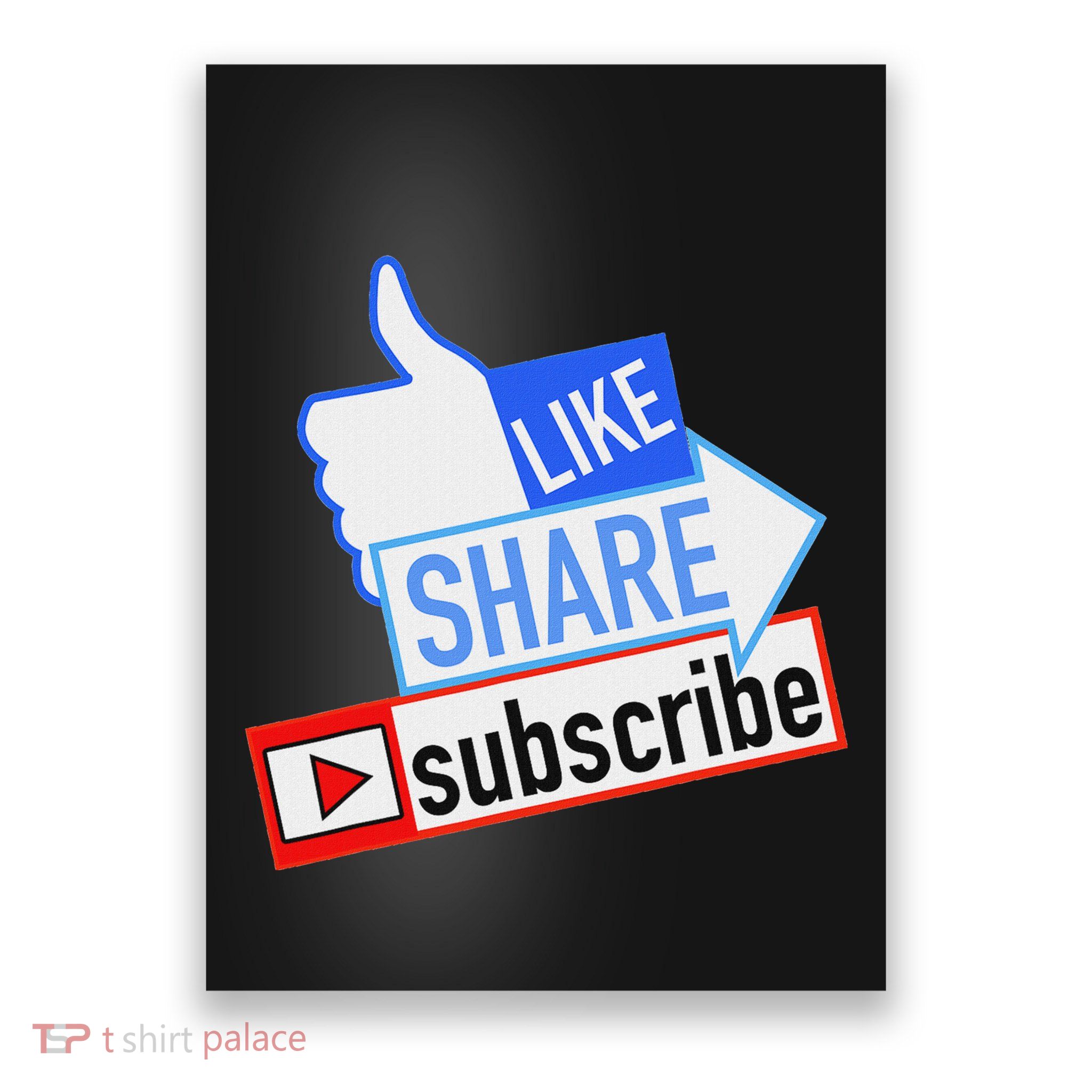 Social Media Like Share Subscribe Poster