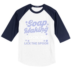 Soap Making Lovers Don't Lick The Spoon Soap Maker Cool Gift Baseball Sleeve Shirt